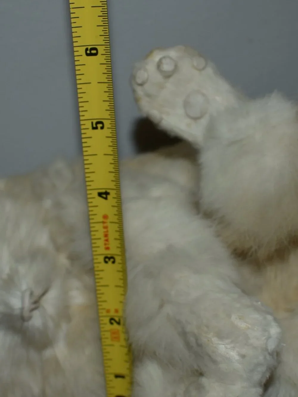 Vintage Antique Real Rabbit Fur Realistic Cat Figure Decor